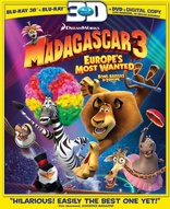 Madagascar 3: Europe's Most Wanted 3D (Blu-ray Movie)